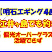 【明石エギング ４回目】江井ヶ島でも釣れない 偏光オーバーグラス活躍できず